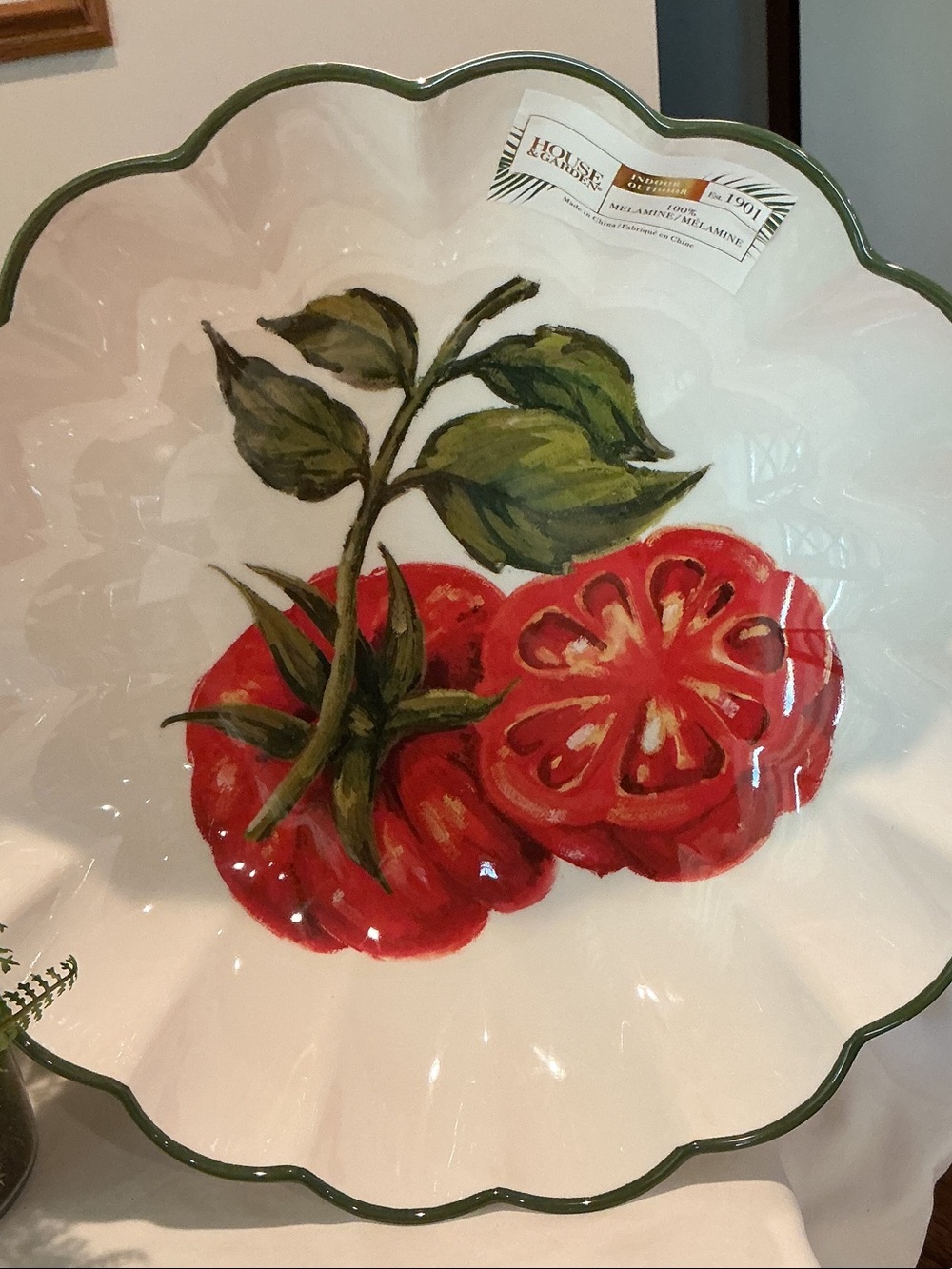 Tomato Inspired Melamine Indoor/Outdoor Serving Bowl